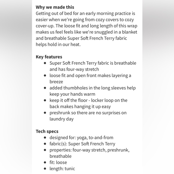 Lululemon Bliss Break Wrap French Terry in Inkwell size 4 - Picture 8 of 15